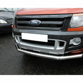 Ford Ranger T6 2012-2022 - Single Deck Front Spoiler City Bar - Stainless Steel